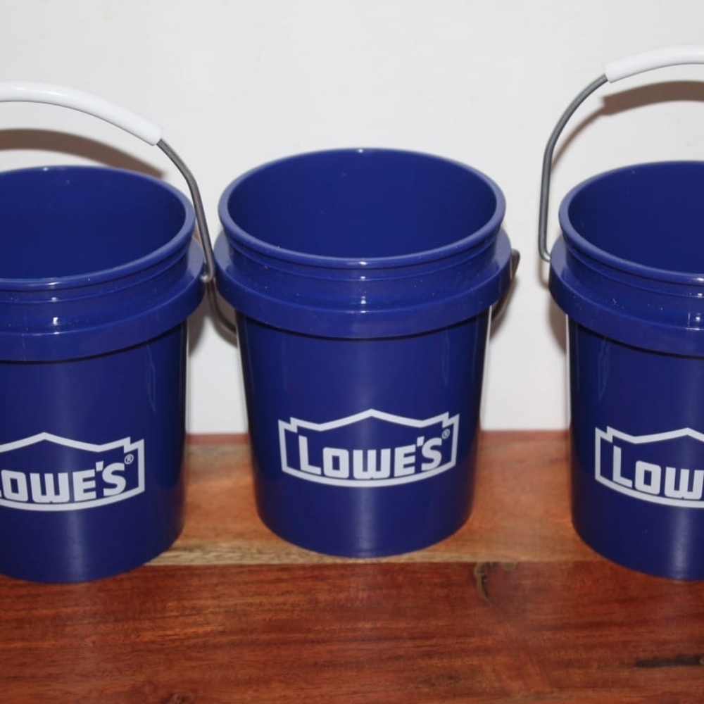 Blue  Lowes Buckets